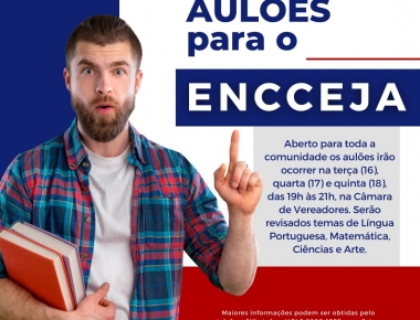 Aulões de preparação para o Encceja acontecem na próxima semana